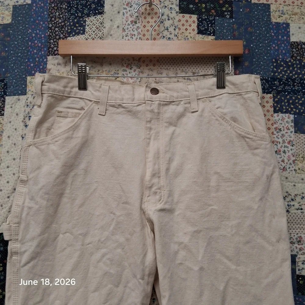 Vintage Dickies Carpenter Painter Pants Size 36x30 Canvsa Workwear